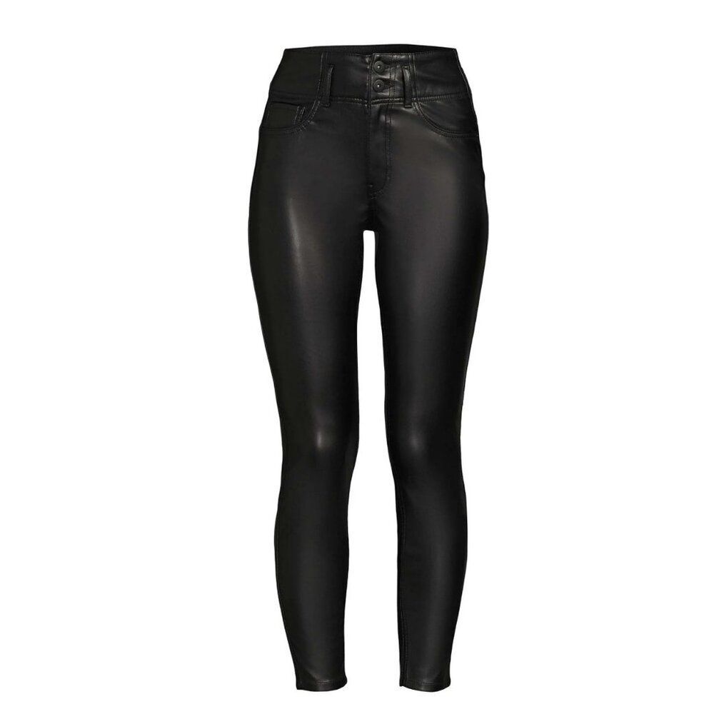 NOBO Faux Leather Jeans High Rise Skinny Black No Boundaries Juniors Size 13 NWT